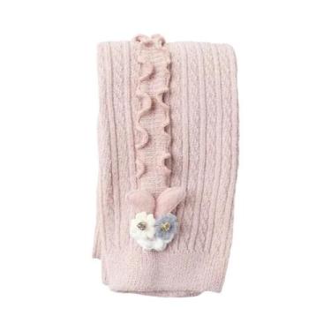 Imagem de Meias-calças De Algodão Canelado Para Bebês Meninas, Meia-calça Quente