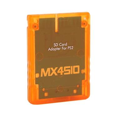 Imagem de Irfora Adaptador de Cartão de Memória Substituição Estável Feito à Mão MX4SIO SIO2SD para, Com Cartão Micro Armazenamento, para Memória, Software Homebrew (Laranja Transparente)