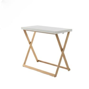 Imagem de Mesa Cavalete Dobrável MDF Pratico e Compacto Decoração Ideal Para Eventos e Festas (TAMPO BRANCO)