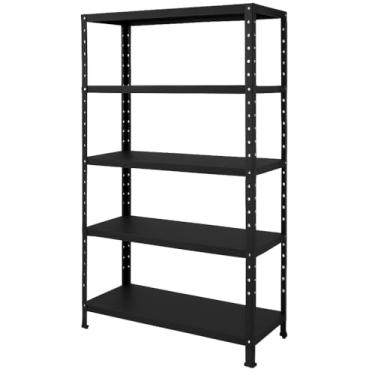 Imagem de Estante Prateleira Industrial Armario em Aço 5 Bandejas 198x90 Suporta até 150kg(Preto)