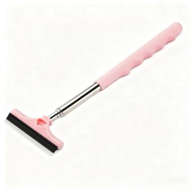 Imagem de Limpador de espelho retrovisor de carro/motocicleta, alça extensível, substituição de limpador de para-brisa, raspador ergonômico ferramenta de remoção de água (rosa)