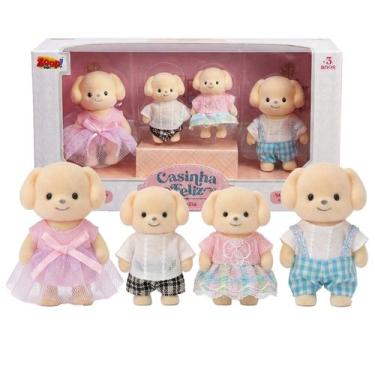 Imagem de Família Cachorro Casinha Feliz 4 Bonecos Para Meninas Colecionável Inf