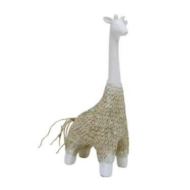 Imagem de Ｂｅｓｇａ Estátua de Girafa para Mesa, Ornamento, Estatueta Decorativa Elegante, Escultura Abstrata de Animal para Armário, Sala de Estar, Lareira ou, S