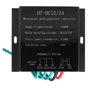 Imagem de Controlador de turbina eólica 500W à prova d'água IP67 regulador de carregamento de bateria de liga de alumínio para gerador eólico