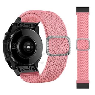 Imagem de BCMCBV Pulseira para relógio inteligente Garmin Fenix 6X 6 Pro 5X 5 Fenix 7X 7 Epix MK2 de 26 mm para relógio Quick Easyfit Correa (E,26 mm)