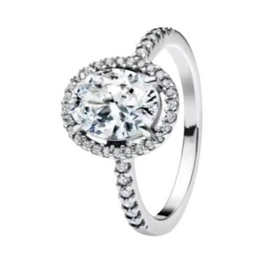 Imagem de Anel Feminino De Prata 925 Com Pentagrama Quadrado Tamanho 6 7 8 9 Joi