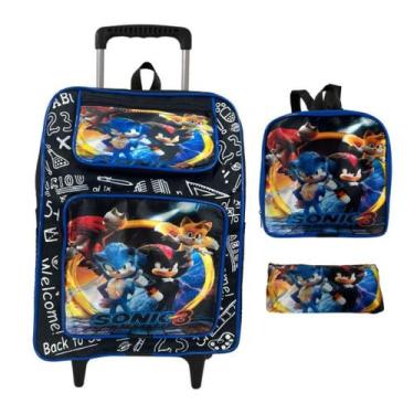 Imagem de Mochila Escolar Infantil Kit Com Lancheira Estojo Menino e Menina de C