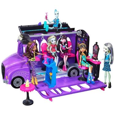 Imagem de MONSTER HIGH Ônibus Escolar Fashion, Bonecas não Incuídas, MATTEL FCV63, Violeta