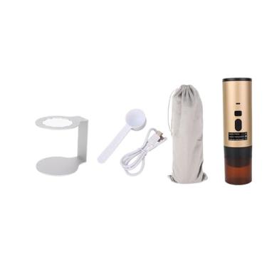 Imagem de Generic Máquina Portátil de Cápsulas de café Recarregável, Totalmente Automática, para Exterior, Com Display Digital, para Acampamento, Viagens, Escritório, Tanque de água de 90ml (champanhe)