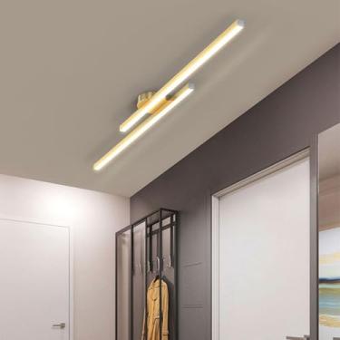 Imagem de Lâmpada de teto LED Moderno Minimalista Design de Linhas Longas Iluminação de Teto Lâmpada de Sala de Estar Lâmpada de Teto Alumínio Metal Interior para Sala de Estar Quarto Sala de Jantar (Luz Branca