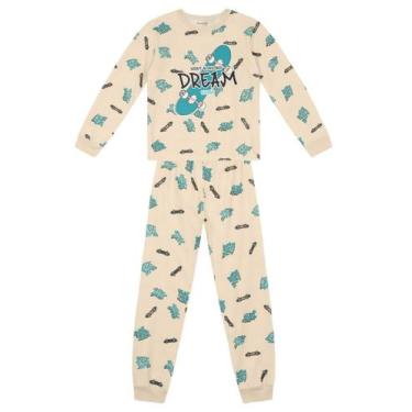 Imagem de Pijama infantil menino de skate brilha no escuro Brandili, Natural, 6