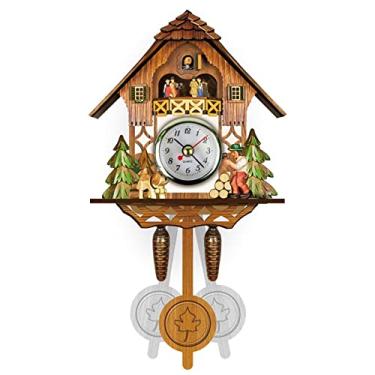 Imagem de Relógio de Parede Nordic Cuckoo Clock Madeira Criativo DIY Personalizado da Sala Estar Pop 001 Fácil Usar Conveniente Alto Nível Alta Durabilidade Uso