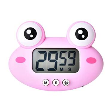 Imagem de Timer de Cozinha Digital Cute Animal com Apoio Traseira Ímã Alarme Alto Tela Grande para Gerenciamento Cozinhar Treino Assar Ovo Relógio