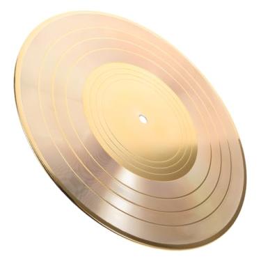 Imagem de Cabilock Relógio de parede com disco vintage, faça você mesmo, relógio decorativo para cafeterias e bares, arte exclusiva para decoração de casa, acabamento de parede elegante