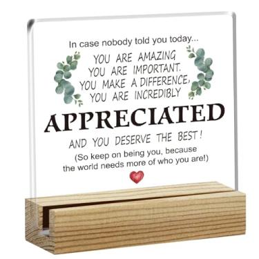 Imagem de CRASPIRE Presentes inspiradores cartão de mesa acrílico com porta-cartões de madeira decorações de mesa motivacionais reutilizáveis placa de exibição transparente para sala de aula, sala de estudo