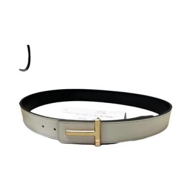 Imagem de Cinto De Couro Luxuoso Masculino De 3,8cm Com Fivela De Designer De Al