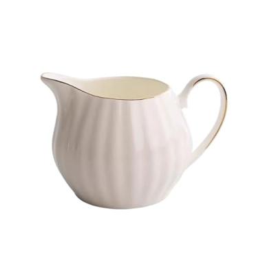 Imagem de Molho de osso de porcelana com borda dourada de alta qualidade para café com xícara de leite de cerâmica pequena tigela de molho europeu para molho de leite