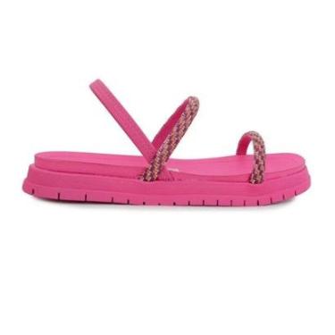 Imagem de Sandália Feminina Dakota Flatform Strass Rosa - Y689-Feminino