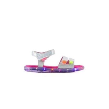 Imagem de Sandália Led Infantil Pampili Foil Holográfico 697034000 Branco-Feminino