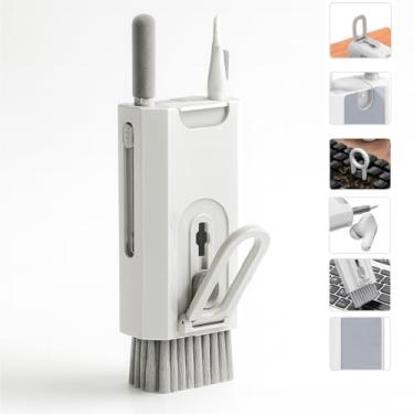 Imagem de Escova de Limpeza Kit Multifuncional portátil 8 em 1 para Eletrônico, para acessórios digitais, Fone, Teclado Computador pc notebook celular, Removedor de teclas, limpador de tela, limpador de celular