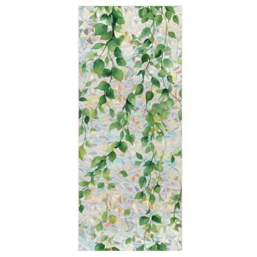 Imagem de Achang Adesivos de parede de plantas coloridas folhas verdes videira adesivo de janela de vidro descasque e cole para sala de estar, quarto, TV, parede, sala de aula, decoração