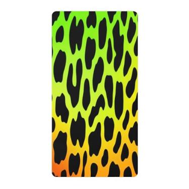 Imagem de Blueangle Lençol de berço padrão para berço infantil - Lençóis de algodão macio e respirável com estampa de pele de leopardo (138)