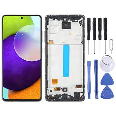 Imagem de Hiregolish Peças de reparo de tela, para Samsung Galaxy A52 4G SM-A525 6,4 polegadas OLED LCD digitalizador de tela conjunto completo com moldura, conjunto de substituição de tela com kits de reparo