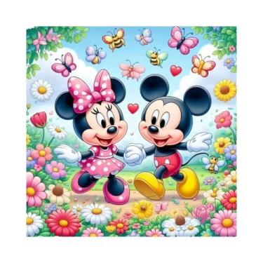 Imagem de Pintura Em Diamante Disney Mickey Minnie, Arte Em Mosaico Completo Red