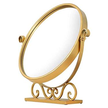 Imagem de Espelho de maquiagem espelho de banheiro montado na parede penteadeira nórdica simples espelho de penteadeira moderno espelho de cabeleireiro espelho de mesa espelho redondo mini espelhos de quarto