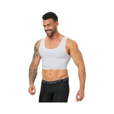 Imagem de Camiseta Modeladora Sem Costura Para Homens, Sem Mangas, Ajuste Slim, 