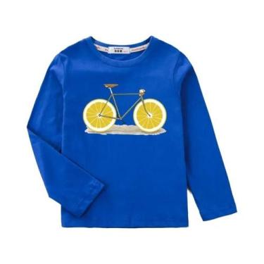 Imagem de Camiseta Infantil De Manga Comprida Com Estampa De Frutas, Camiseta De