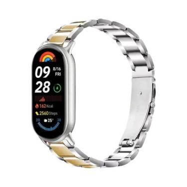 Imagem de Pulseira De Metal Em Aço Inoxidável Para Xiaomi Mi Band 10 9 8 Smartwa