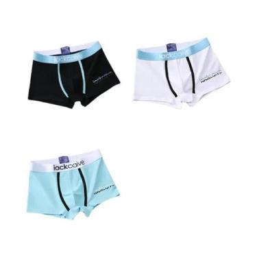 Imagem de Boxers Masculinos De Algodão Respirável Em Pacote Com 3 Peças, Roupa Í