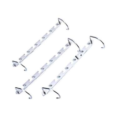 Imagem de Cabides De Metal Multifuncionais De 37cm Com Gancho Mágico, Organizado