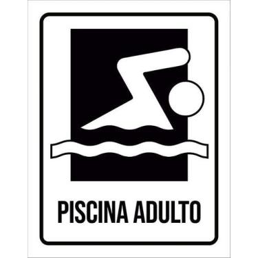 Imagem de Placa Acm Setor Piscina Adulto 18X23 - Sinalizo