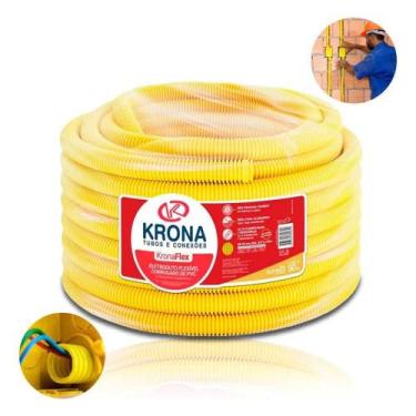 Imagem de Eletroduto Corrugado Flexivel 25mm X 50 Metros - Krona - KRONA TUBOS E
