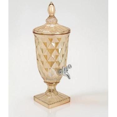 Imagem de Suqueira De Vidro 2l Diamond Em Casa Tem Glass Com Torneira Cor:Fumê, 