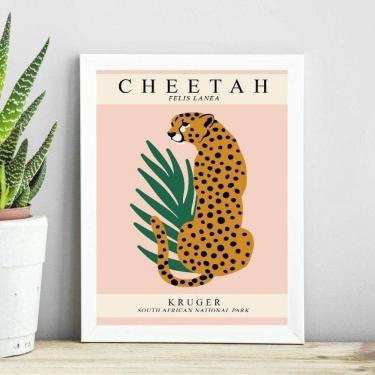 Imagem de Quadro Arte Boho Poster Leopardo 24X18Cm