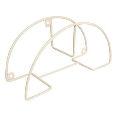 Imagem de Suporte de Enrolar Mangueira 30m Meia Lua para Parede Branco - NV470P 