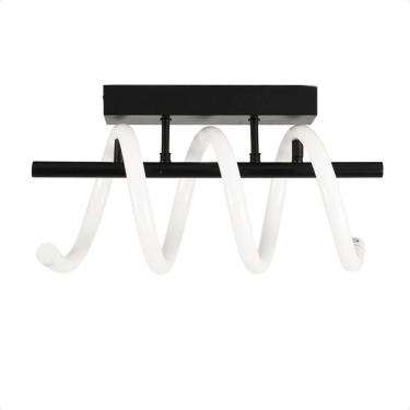Imagem de Plafon Taschibra Moderno Spring Led 16W Quente 3000K Preto
