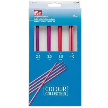 Imagem de Kit De Agulhas De Tricô Ponta Dupla Em Alumínio 20 Cm Prym