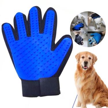 Imagem de Luva Escova Nano Magnética Tira Pelos Pets - AL