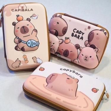 Imagem de Estojo Capivara Fofa Grande 3D Escolar Resistente - ICE GO