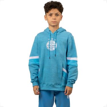 Imagem de Moletom Juvenil Canguru Fechado Grêmio Escudo Bordado-Masculino