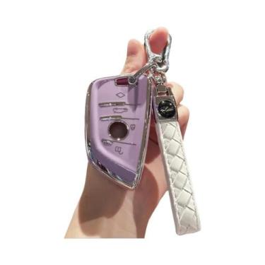 Imagem de Capa De Chave De Carro BMW Em Couro, Porta-Chaves Para X1 X2 X3 X4 X5 