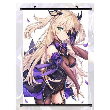 Imagem de Pôster de anime Genshin Impact Keqing Barbara Mona Klee 40x60cm