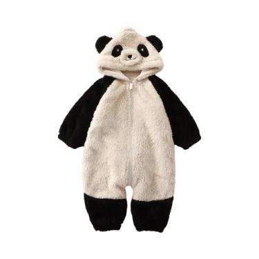 Imagem de Macacão Com Capuz De Panda Para Bebês Recém-Nascidos, Roupas Quentes D