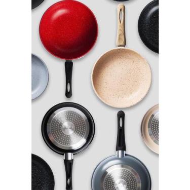 Imagem de Frigideira Lyor de Alumínio e Cerâmica Granilite Vermelha 24