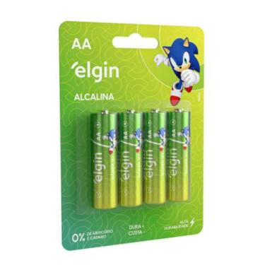 Imagem de Pilha Alcalina AA Cartela Com 4 Unidades Elgin