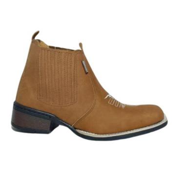 Imagem de Botina Texana Cores Diversas Nobuck Latego Domtauros, Mel